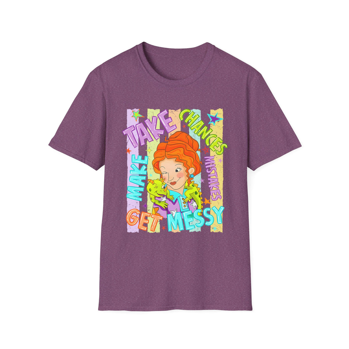 Take Chances Make Mistakes Get Messy T-Shirt – Colorful Inspirational Graphic Tee