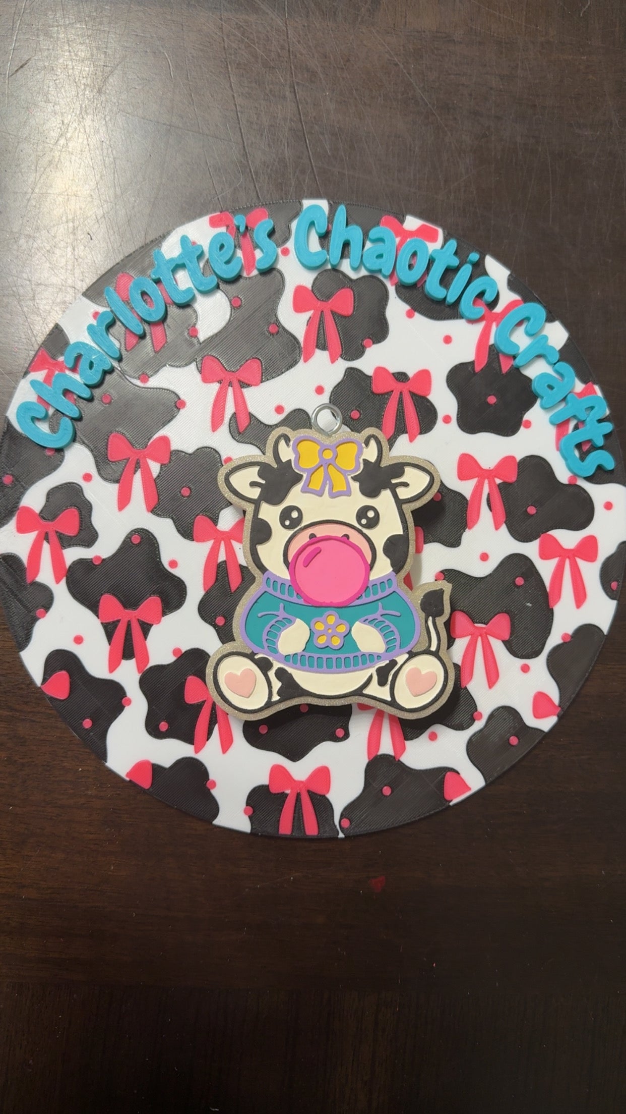 Cow with bubble car freshie