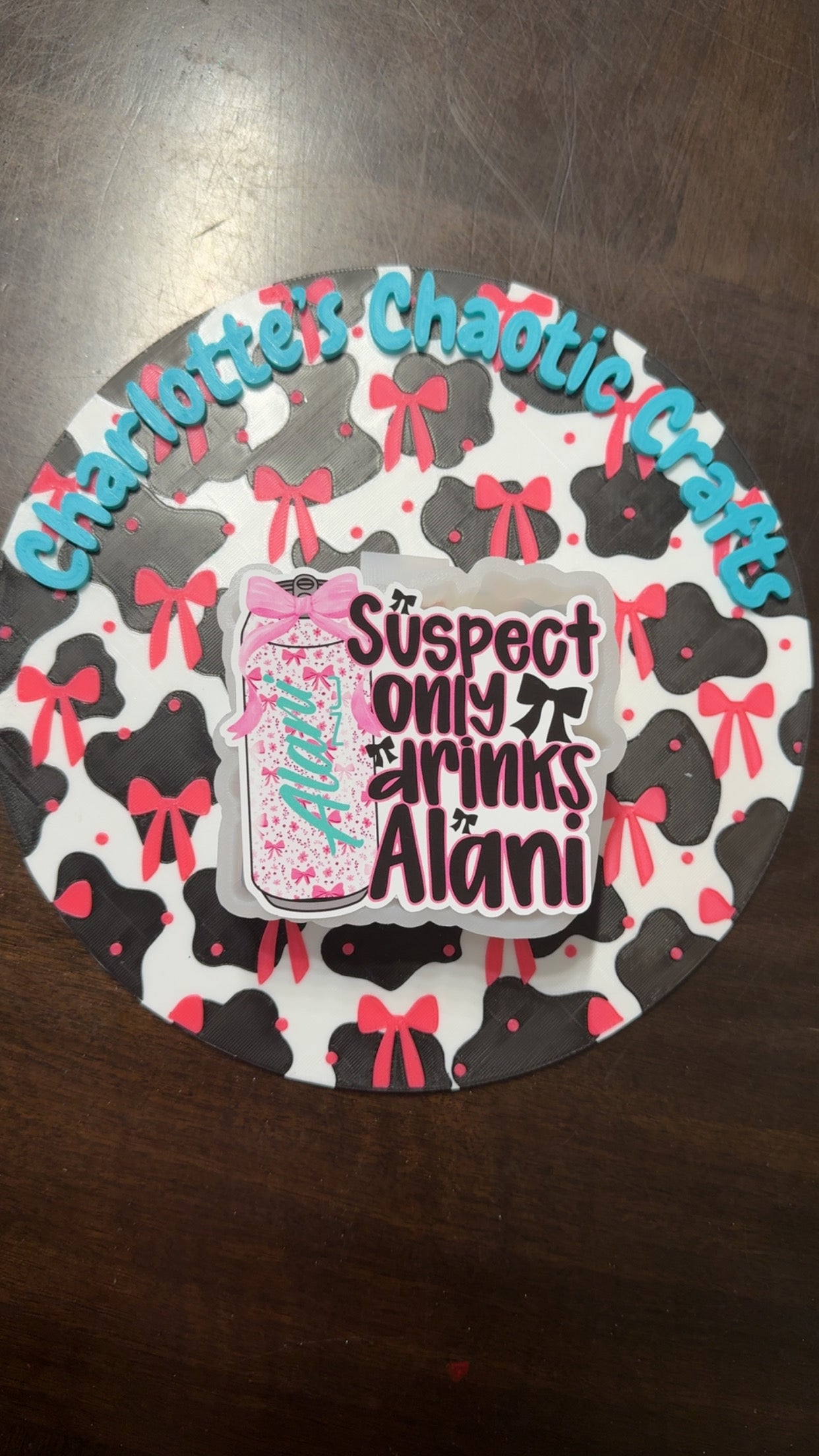 Suspect Only Drinks Alani Car Freshie