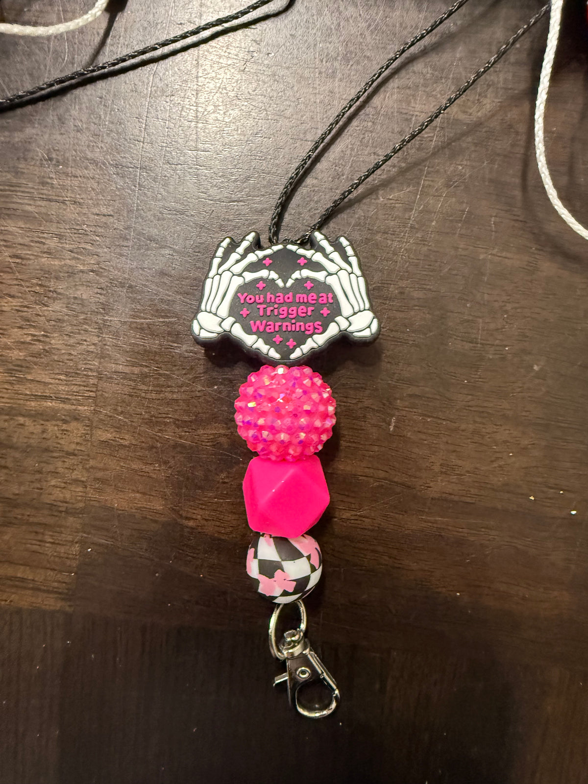 Trigger warning freshie hanger