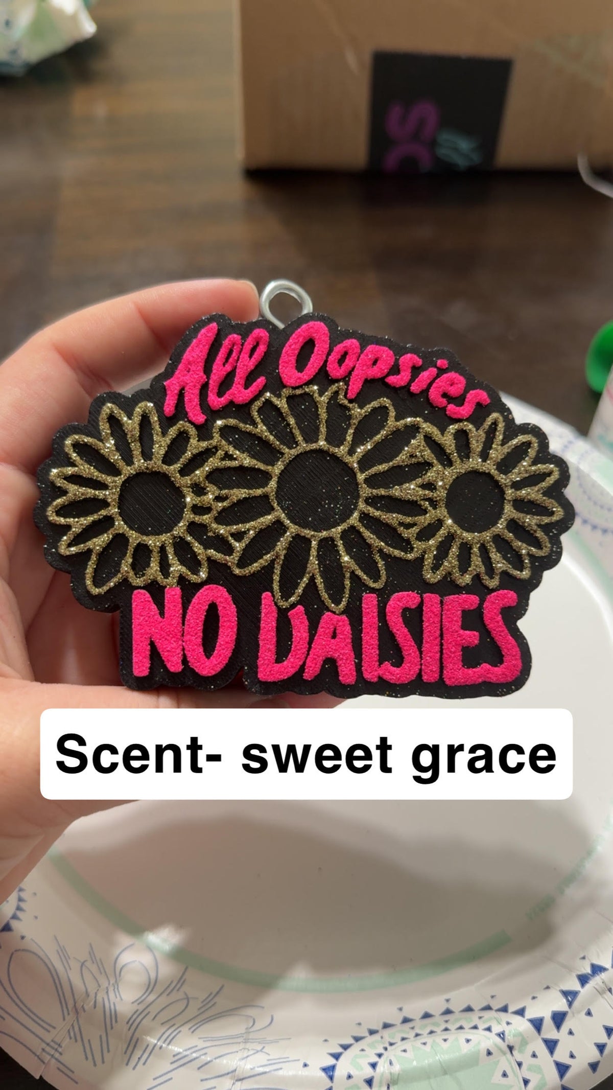 All Oopsies, No Daisies car freshie