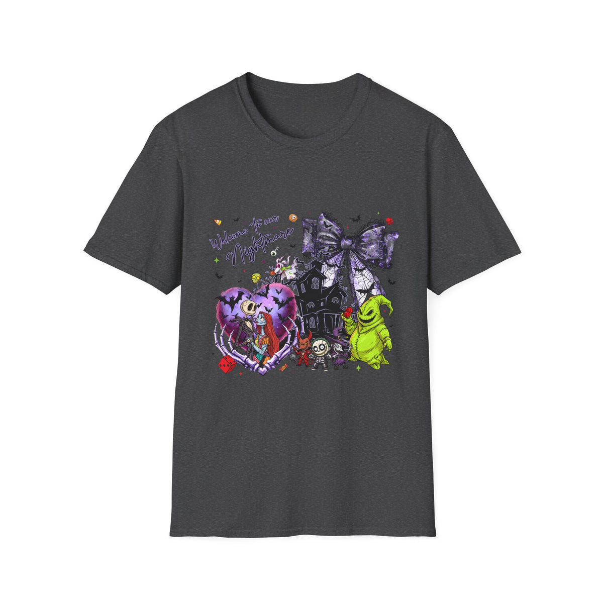 Nightmare Halloween T-Shirt — Oogie, Zero & Haunted House Graphic Tee
