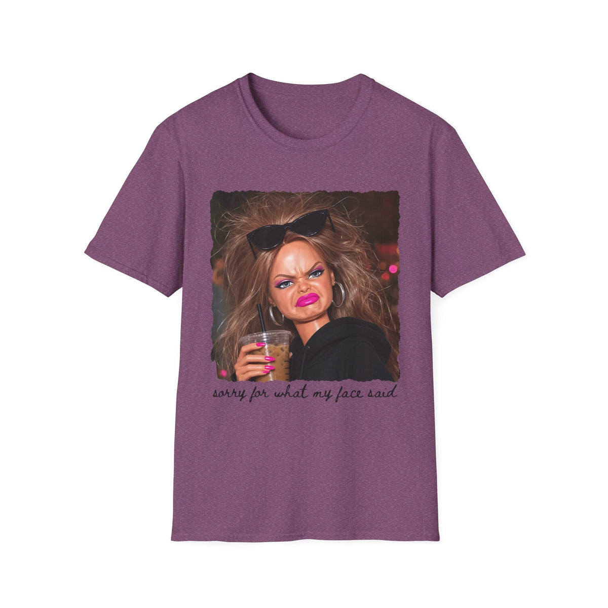 Funny Graphic T-Shirt — "Sorry For What My Face Said" Party Meme Tee