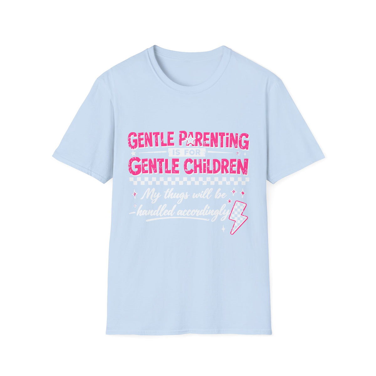 Gentle Parenting Tee — "Gentle Parenting Gentle Children" Pink Graphic T-Shirt