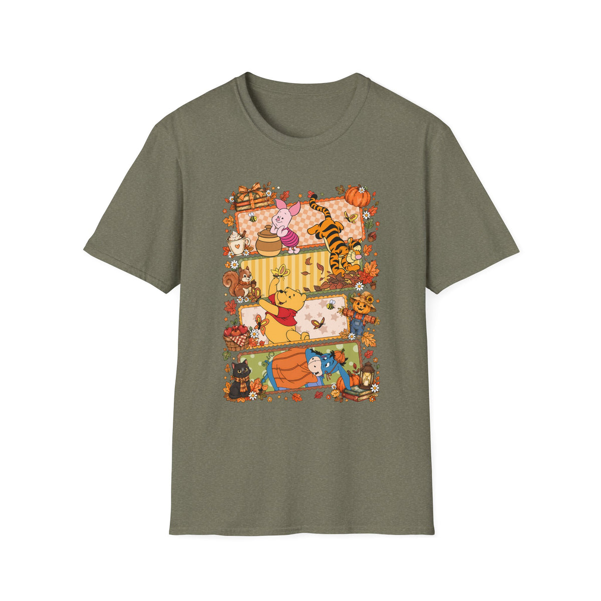 Fall Cat Harvest T-Shirt — Cute Kittens Pumpkin Patch Autumn Tee