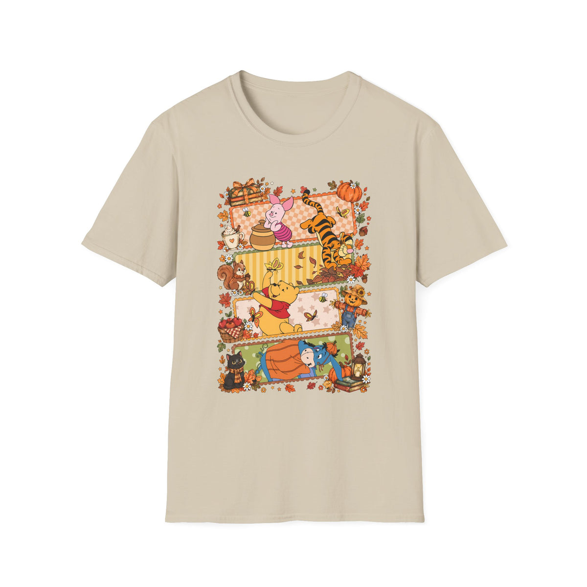 Fall Cat Harvest T-Shirt — Cute Kittens Pumpkin Patch Autumn Tee