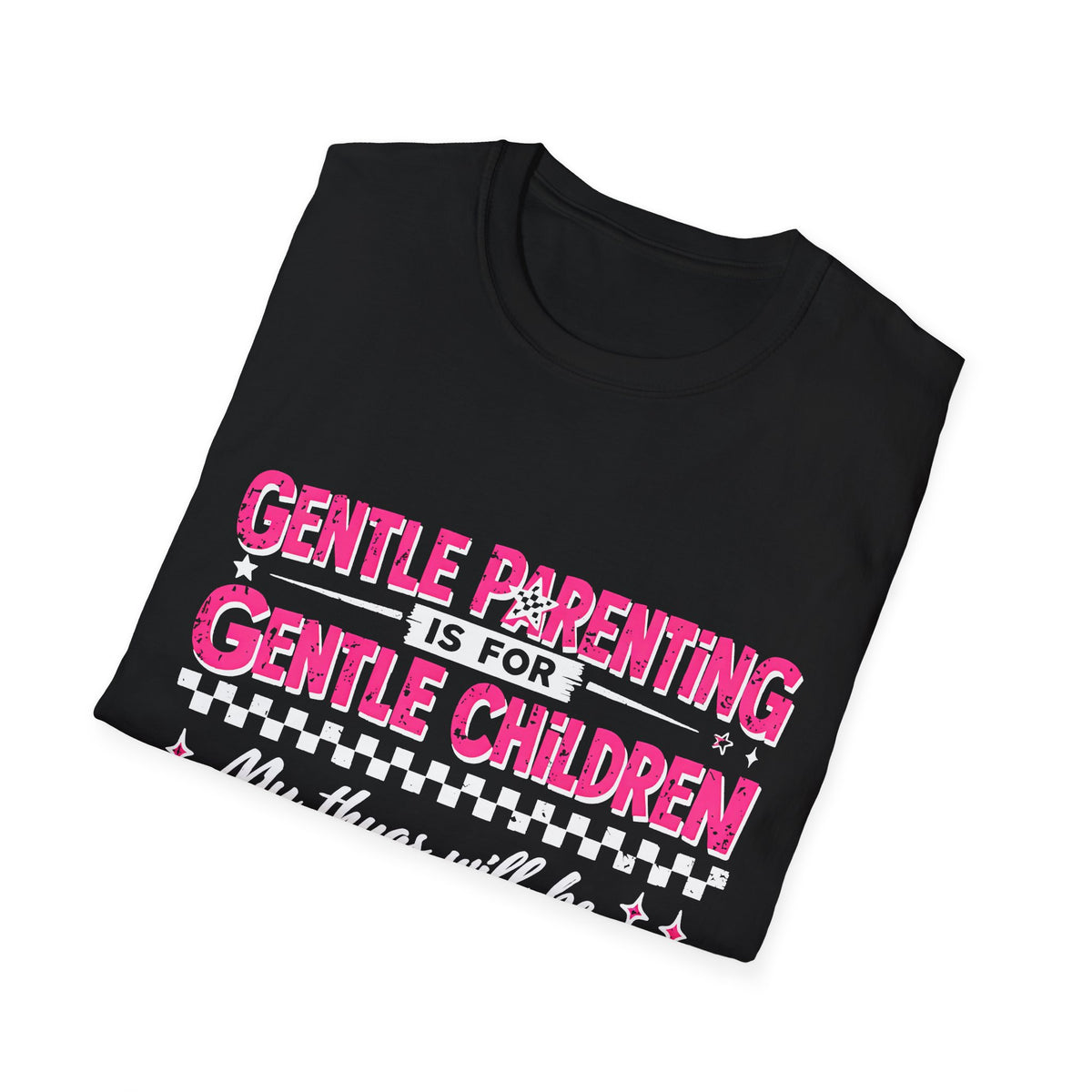 Gentle Parenting Tee — "Gentle Parenting Gentle Children" Pink Graphic T-Shirt