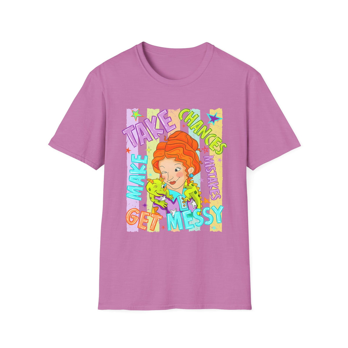 Take Chances Make Mistakes Get Messy T-Shirt – Colorful Inspirational Graphic Tee