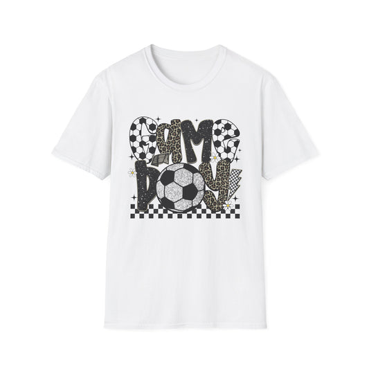 Soccer Mom T-Shirt — Retro Black & White Soccer Graphic Tee