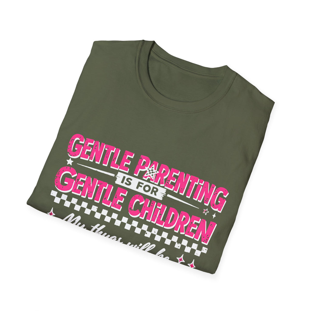 Gentle Parenting Tee — "Gentle Parenting Gentle Children" Pink Graphic T-Shirt