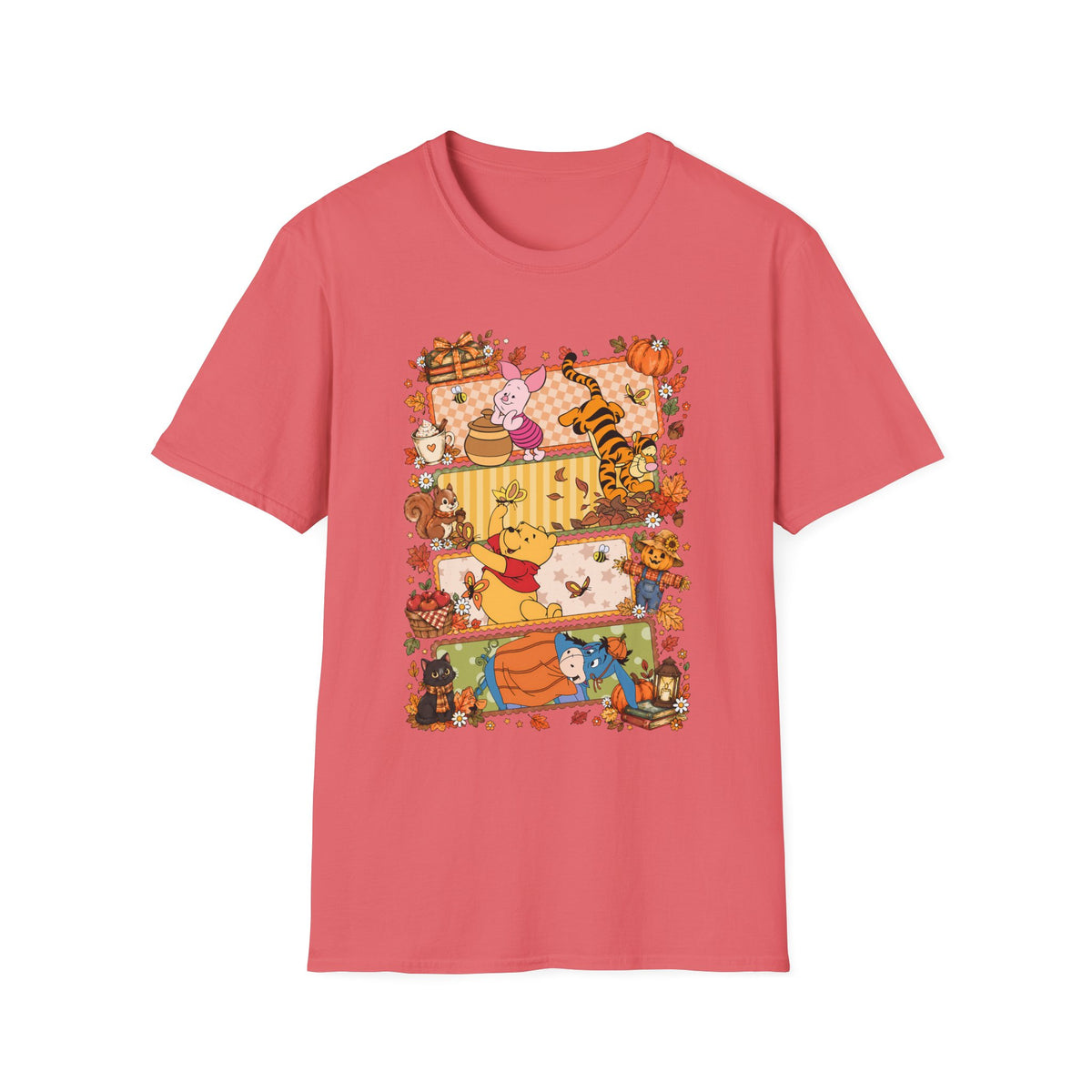 Fall Cat Harvest T-Shirt — Cute Kittens Pumpkin Patch Autumn Tee