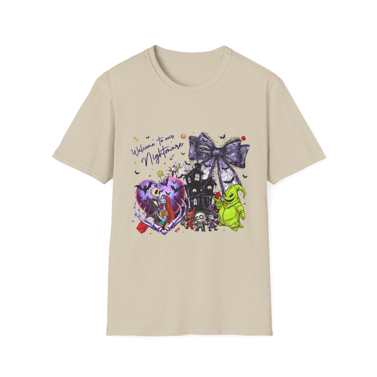 Nightmare Halloween T-Shirt — Oogie, Zero & Haunted House Graphic Tee