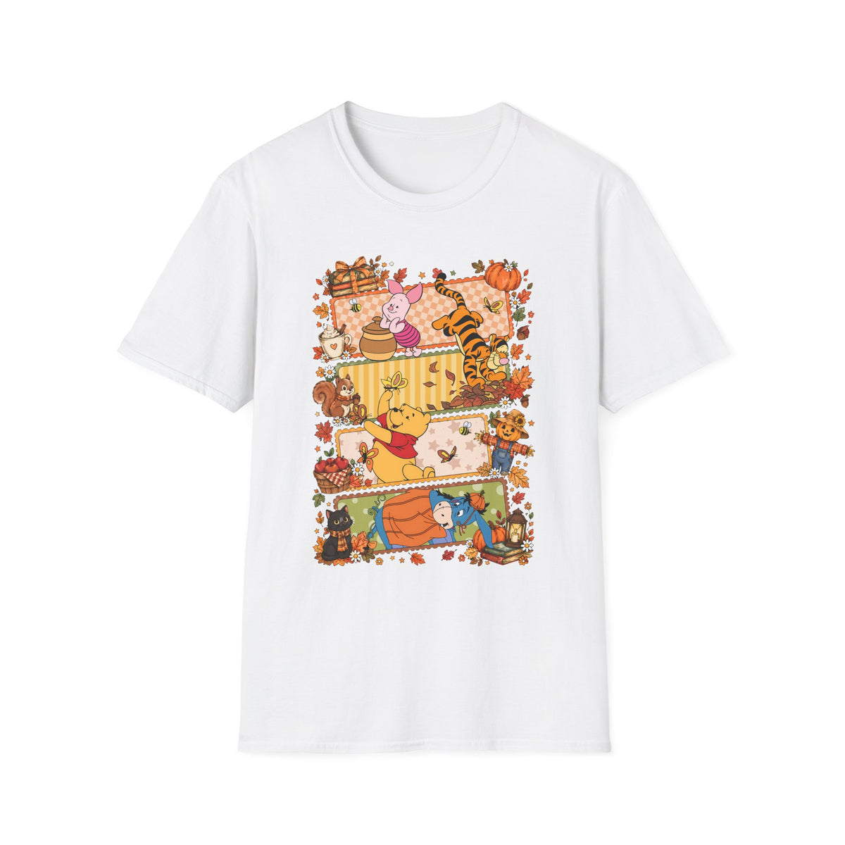 Fall Cat Harvest T-Shirt — Cute Kittens Pumpkin Patch Autumn Tee