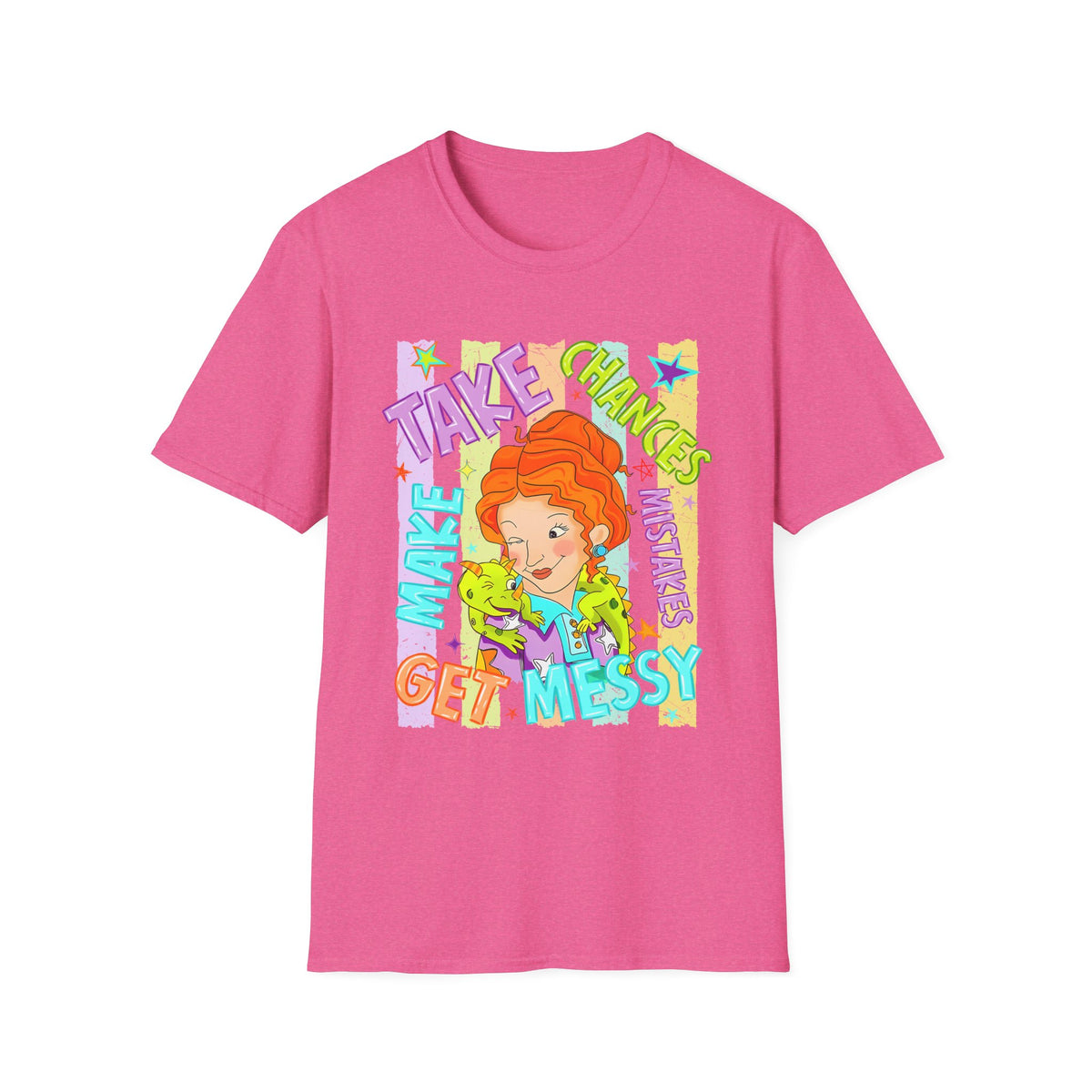 Take Chances Make Mistakes Get Messy T-Shirt – Colorful Inspirational Graphic Tee