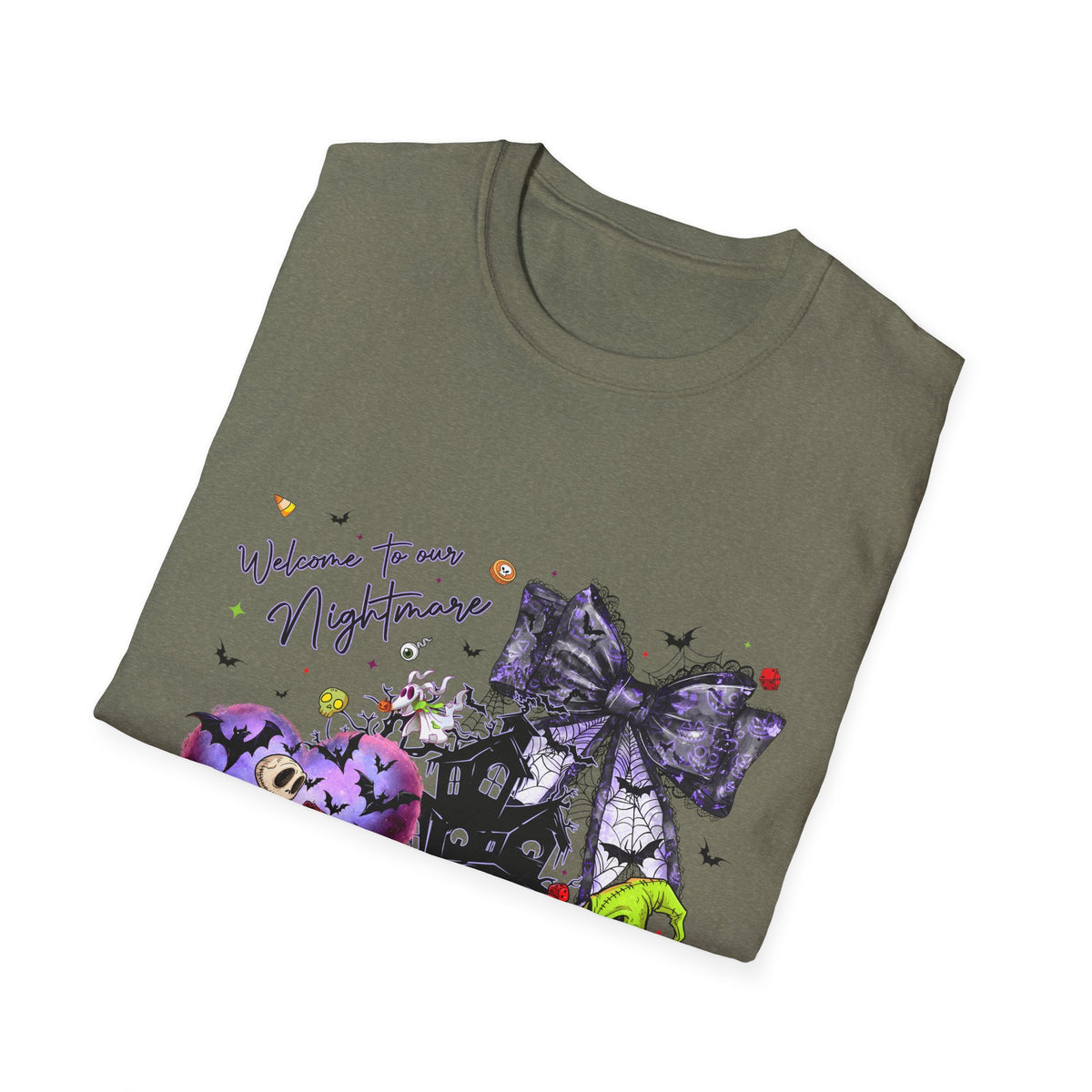 Nightmare Halloween T-Shirt — Oogie, Zero & Haunted House Graphic Tee