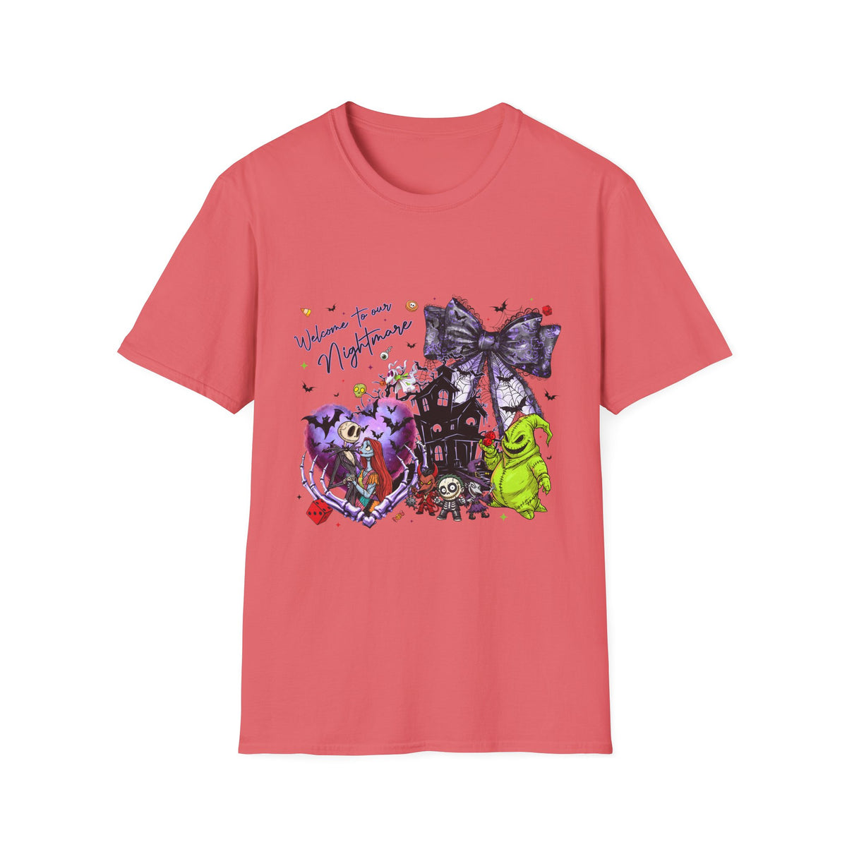 Nightmare Halloween T-Shirt — Oogie, Zero & Haunted House Graphic Tee
