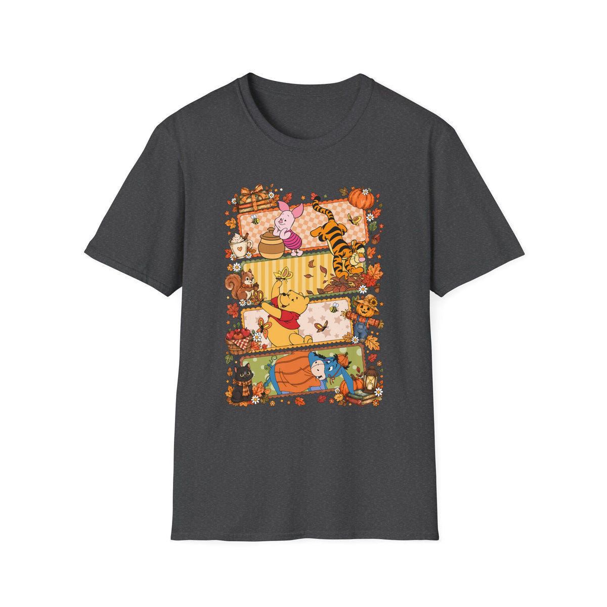 Fall Cat Harvest T-Shirt — Cute Kittens Pumpkin Patch Autumn Tee