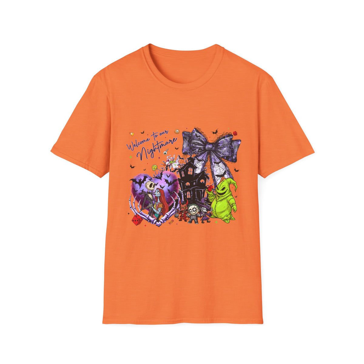 Nightmare Halloween T-Shirt — Oogie, Zero & Haunted House Graphic Tee