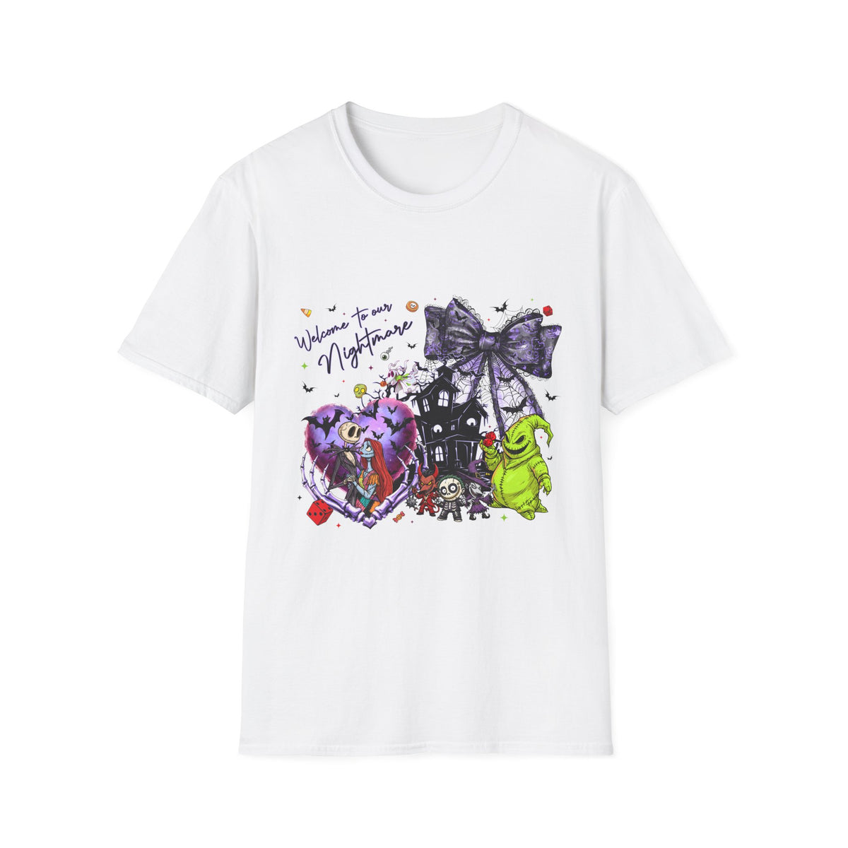 Nightmare Halloween T-Shirt — Oogie, Zero & Haunted House Graphic Tee