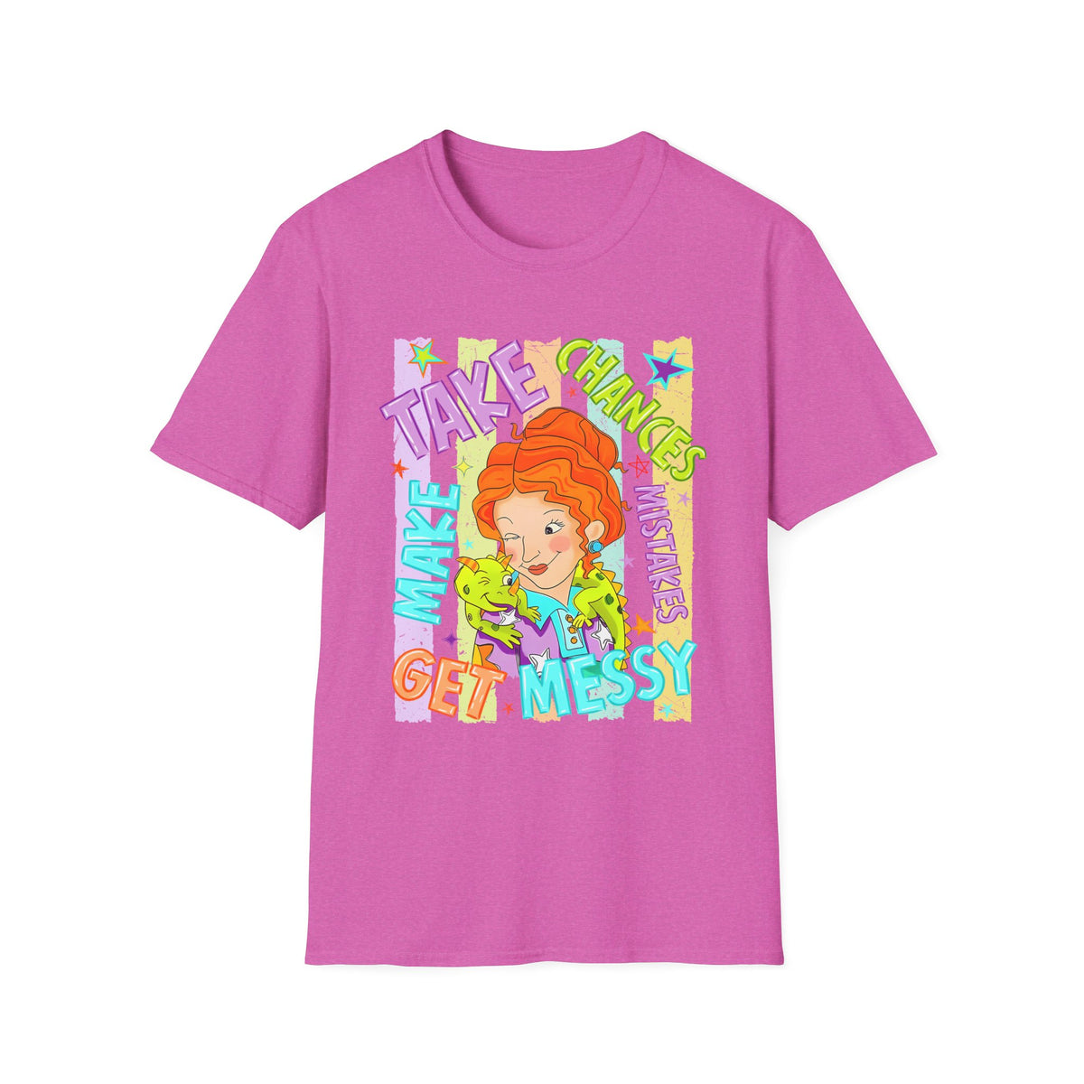 Take Chances Make Mistakes Get Messy T-Shirt – Colorful Inspirational Graphic Tee