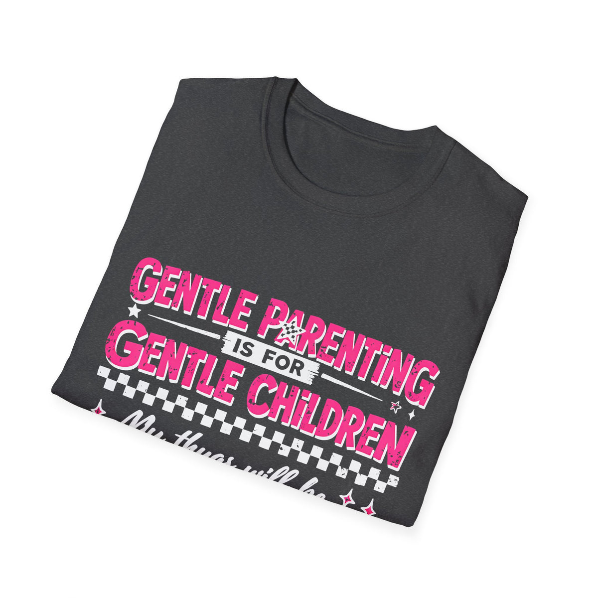 Gentle Parenting Tee — "Gentle Parenting Gentle Children" Pink Graphic T-Shirt
