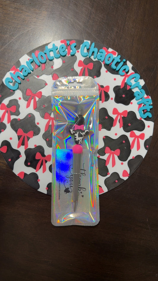 Cow Head Beadable Pen