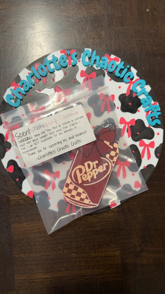 Dr. Pepper car freshie