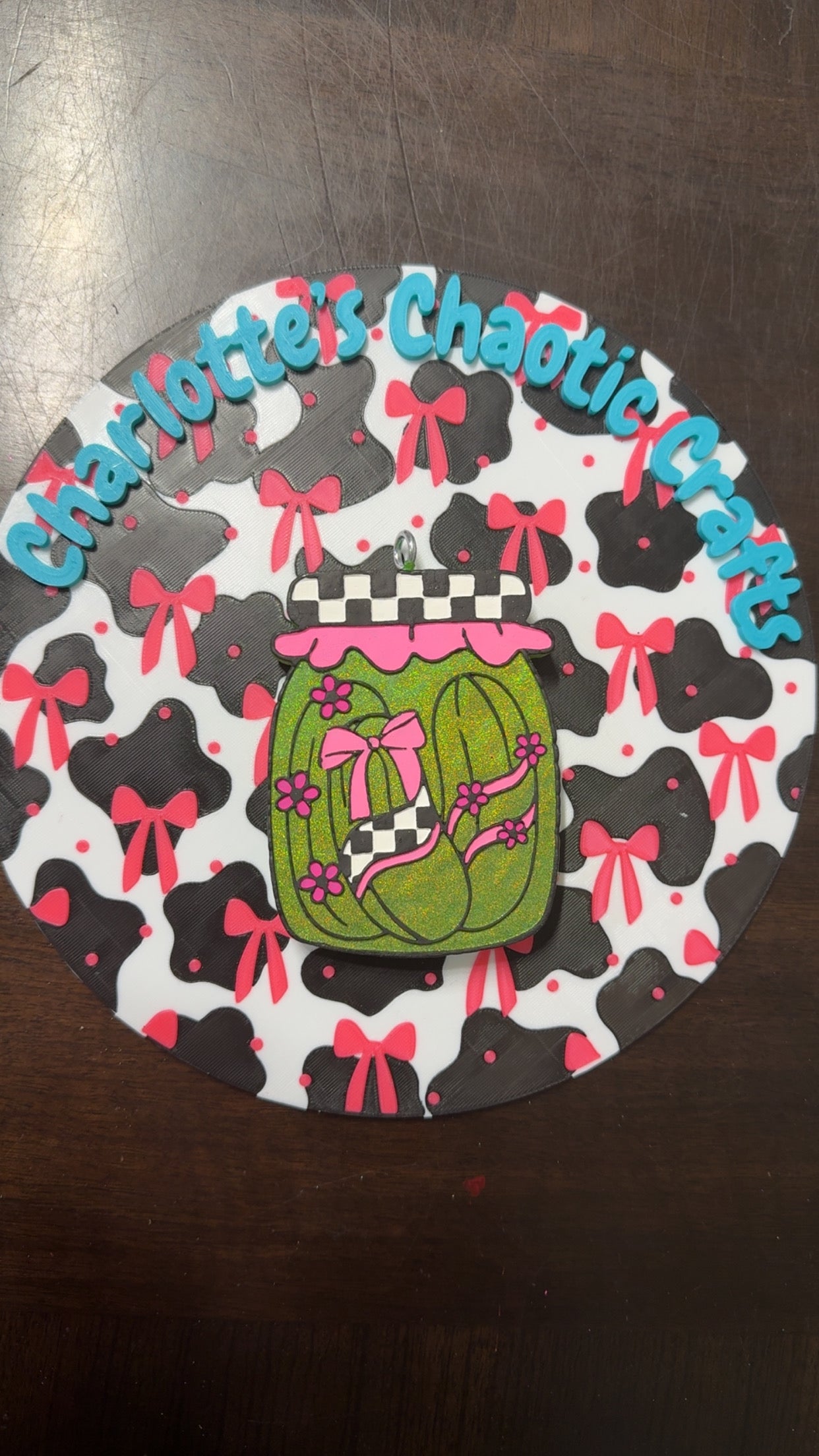 Pickle Jar car freshie