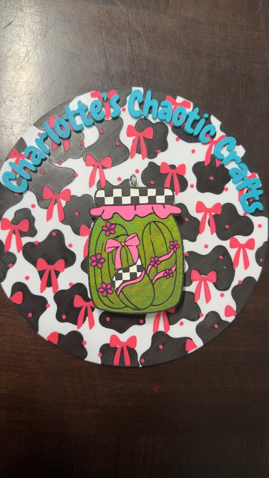 Pickle Jar car freshie