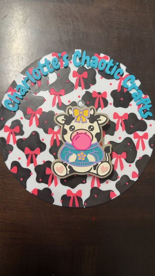 Cow with bubble car freshie