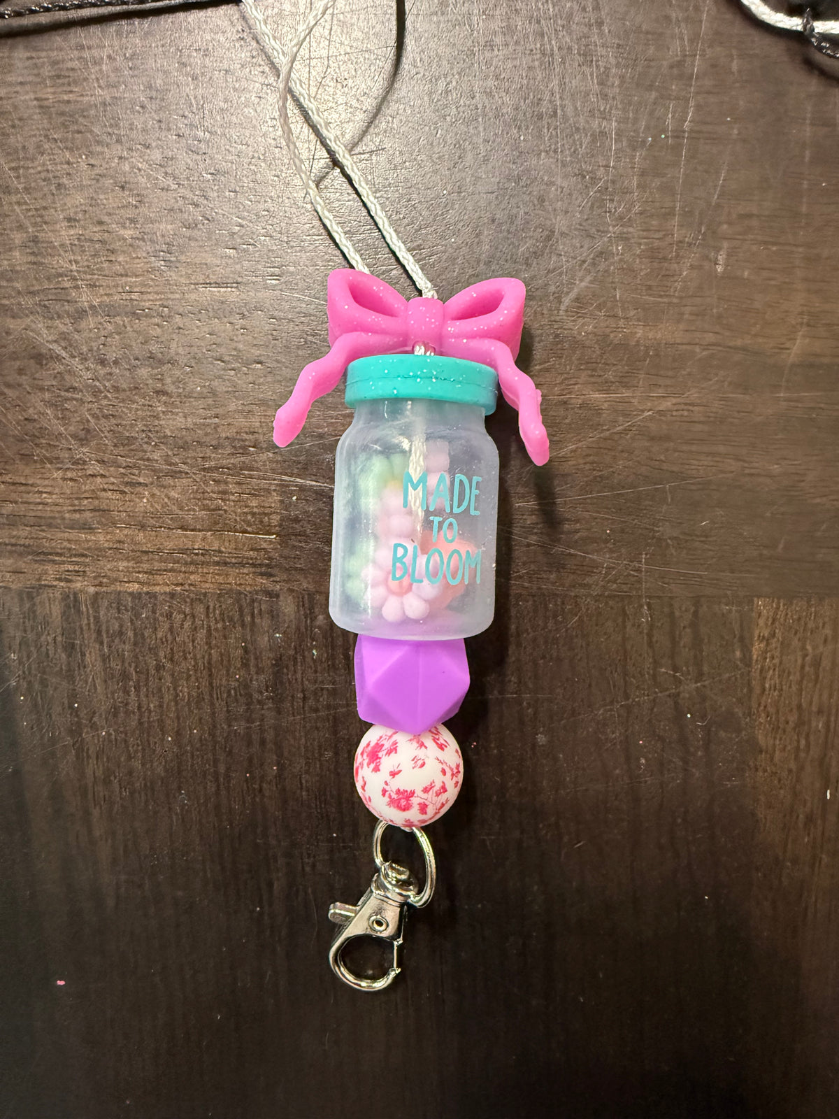 Freshie hanger pink bow w/ jar